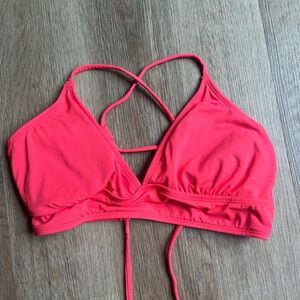 Bright Pink Athleta Strappy Bikini Top
